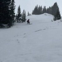 Stacey skiing lower Helen