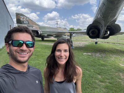 Texas Air Museum (San Antonio) was not the most impressive museum we'd ever seen... but they let us park our camper there overnight and we enjoyed hanging out near the old planes (you can see our camper if you look closely enough)