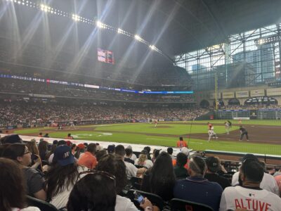 Houston Astros Baseball Game - Got FREE tickets outside the stadium! The stadium, atmosphere, and our seats were prime.