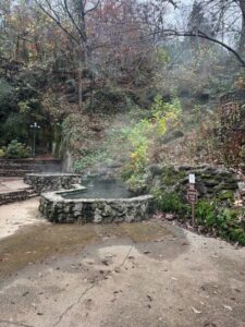Natural thermal hot spring in Hot Springs, AR