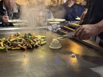 I've had a deep love for teppanyaki since I was a kid...so of course the onion volcano had to make it to The Traveler