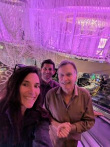 By the world's largest crystal chandelier in Vegas w/Don